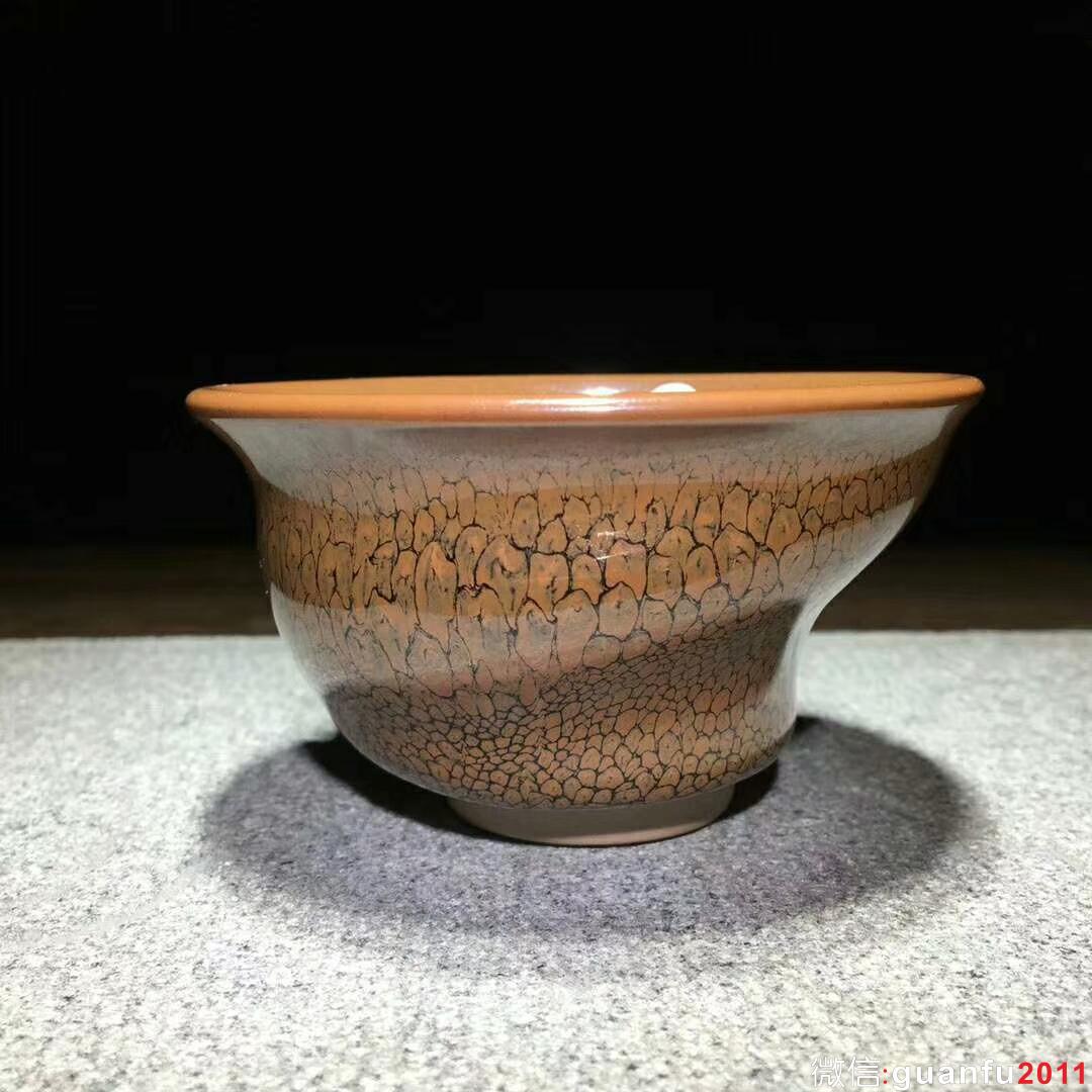 建窯四杰～陳葉琦師傅新品：黃鷓鴣螺旋杯！ 口徑9.6高5.5