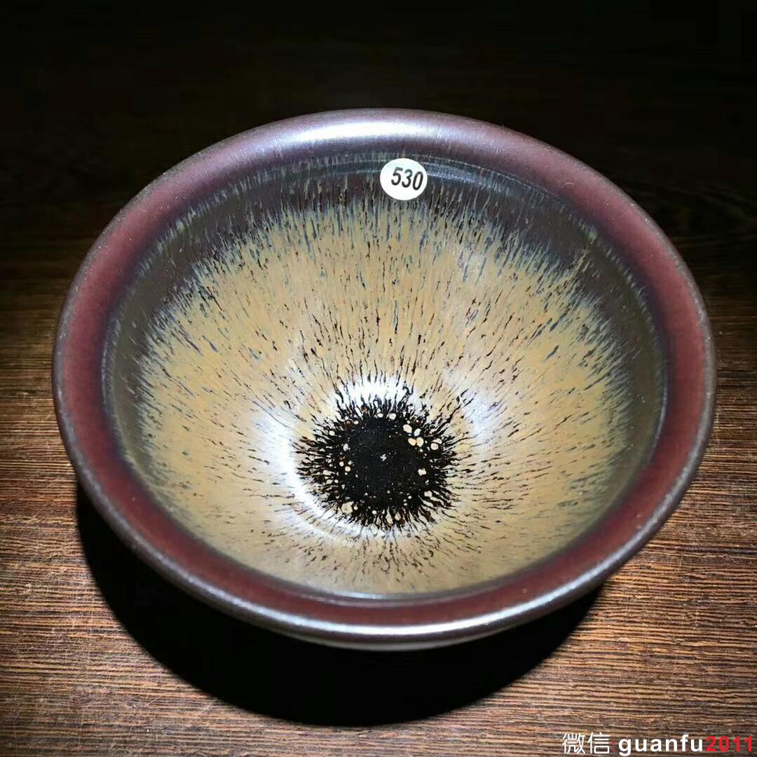 紫氣東來～兔毫大師之作，里外滿毫！葉禮忠?guī)煾底髌?，口?.1高5.6