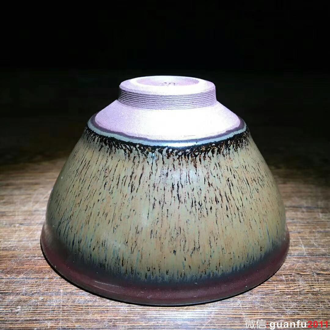 紫氣東來～兔毫大師之作，里外滿毫！葉禮忠?guī)煾底髌?，口?.1高5.6