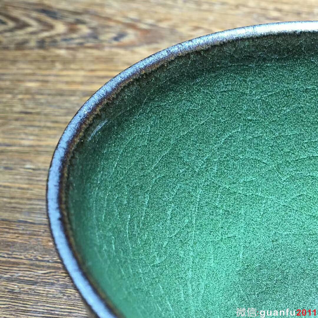 龍窯柴燒作品：翡翠綠冰裂紋！ 范永壽師傅作品！