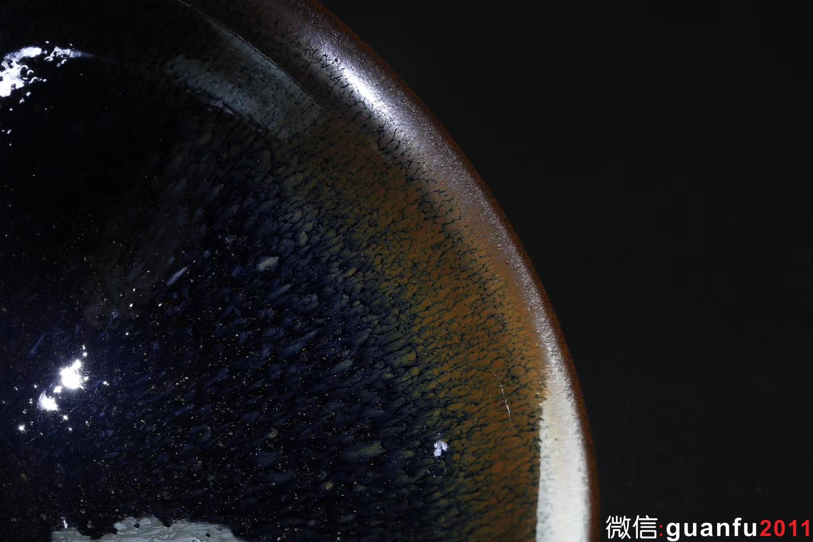 乾窯 吳興乾師傅  仿建青藍(lán)毫大束口  直徑10.6  高5.5