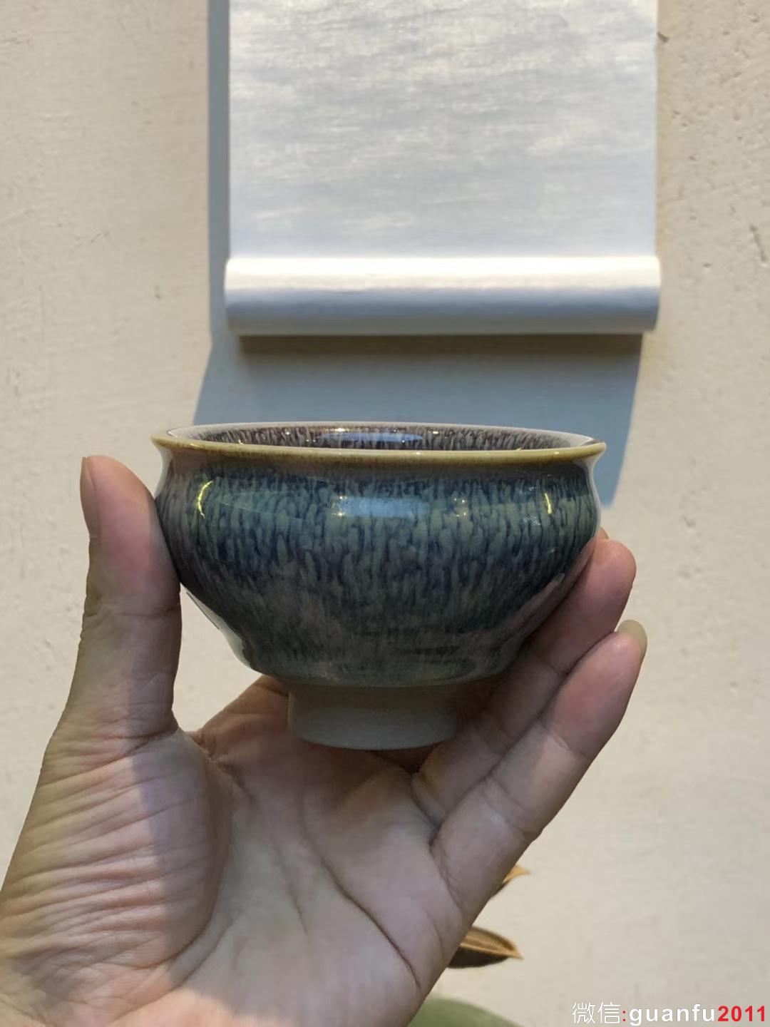 范澤鋒老師 紫玉金絲 紫砂胎 口徑：9.5