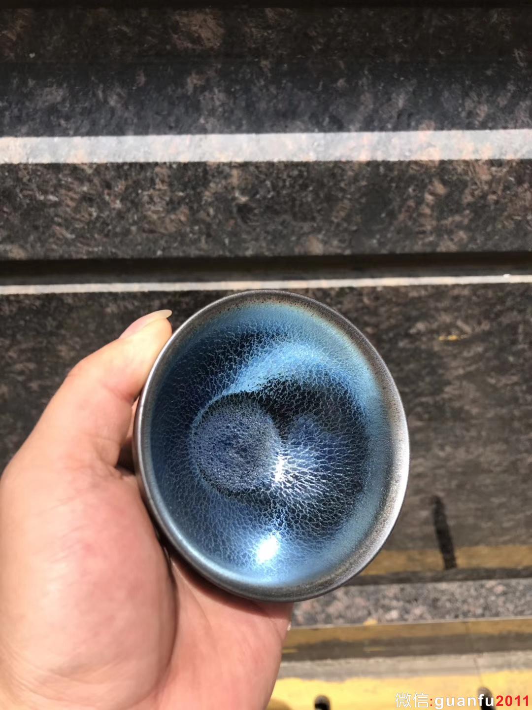 翁書杰師傅 藍(lán)麒麟 束口盞