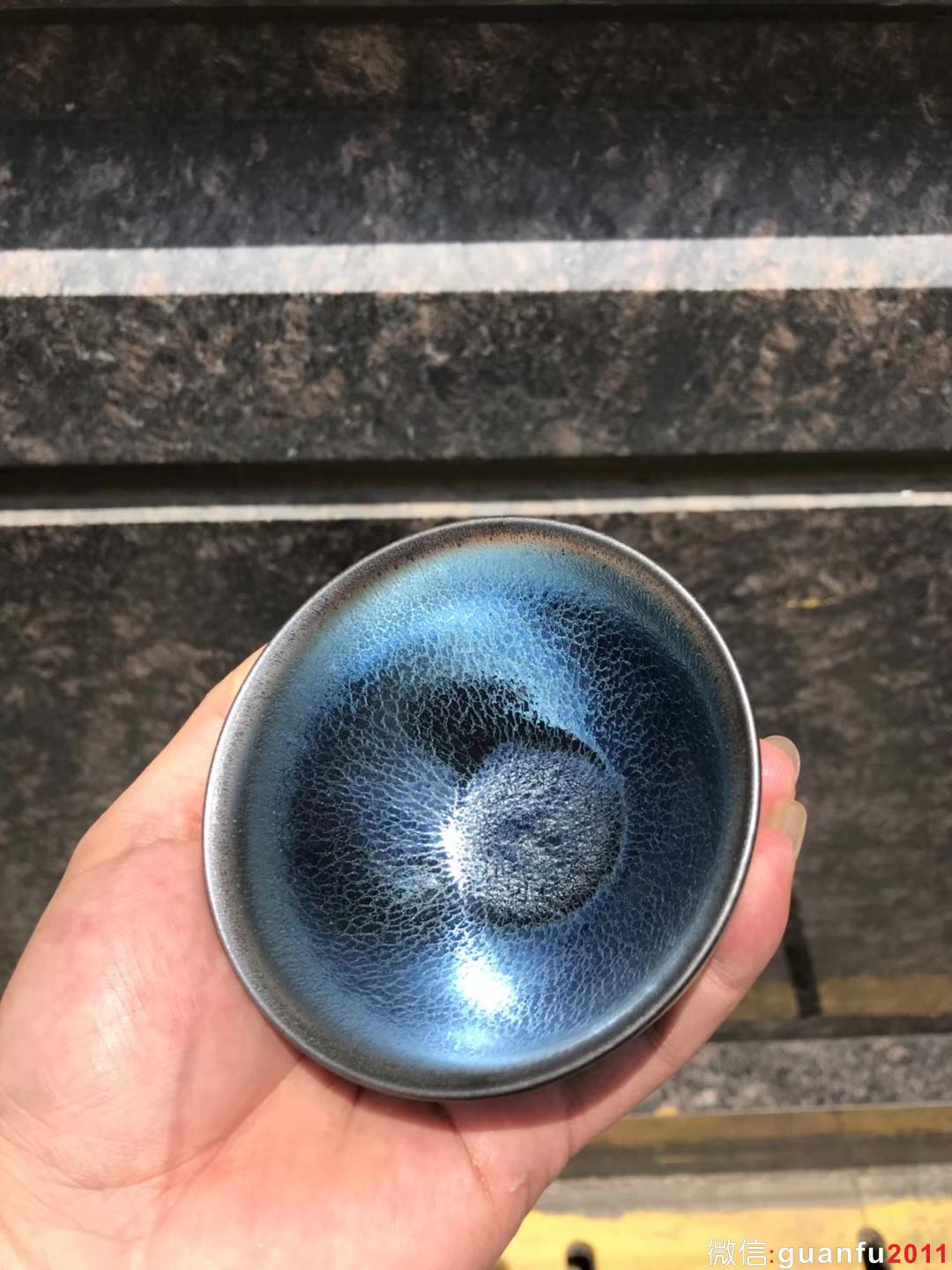 翁書杰師傅 藍(lán)麒麟 束口盞