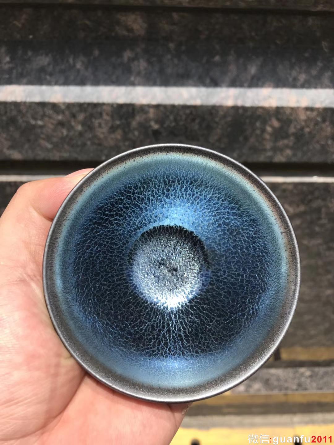 翁書杰師傅 藍(lán)麒麟 束口盞