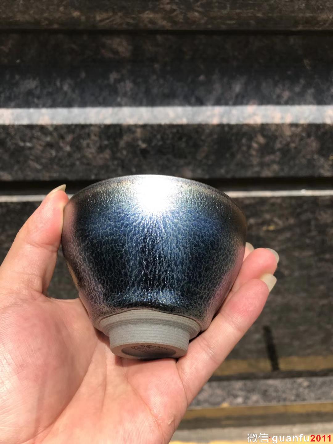 翁書杰師傅 藍(lán)麒麟 束口盞