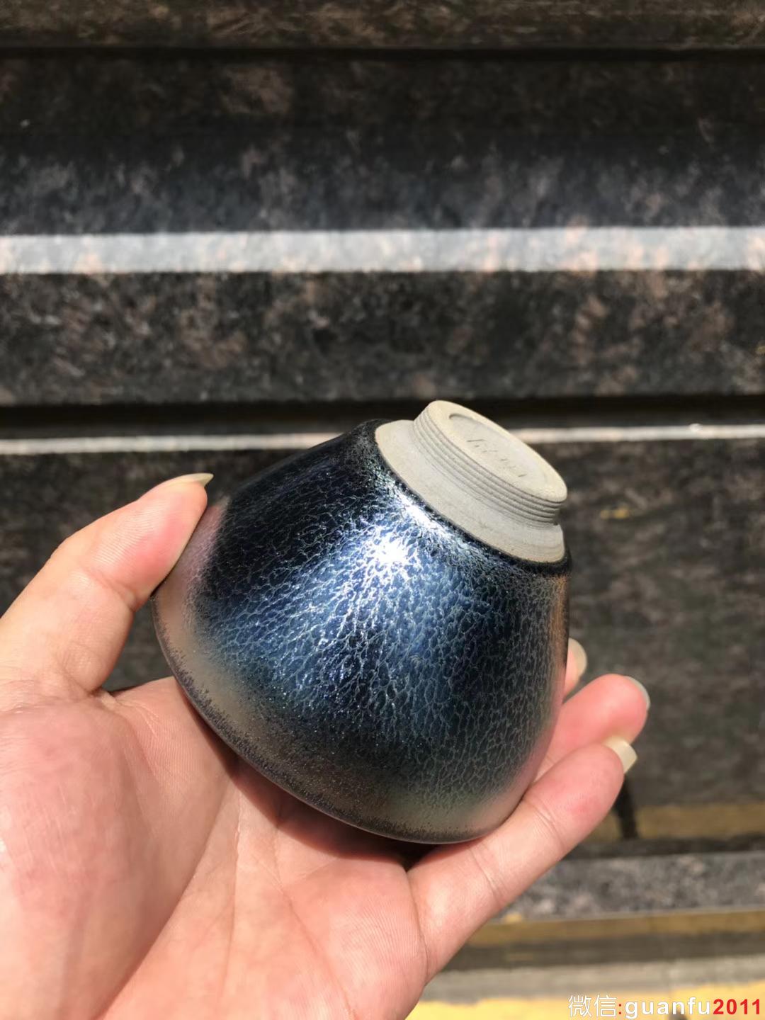 翁書杰師傅 藍(lán)麒麟 束口盞