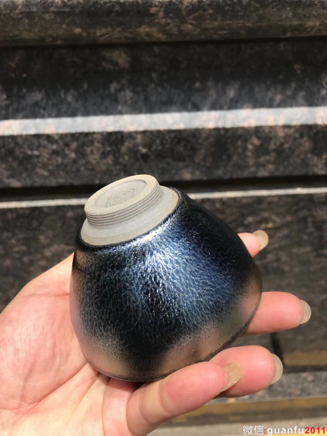 翁書杰師傅 藍(lán)麒麟 束口盞