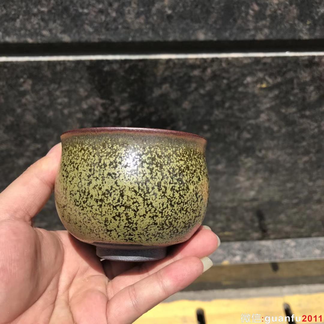 李遠興老師作品:柴燒茶抹綠、完美無瑕精品。