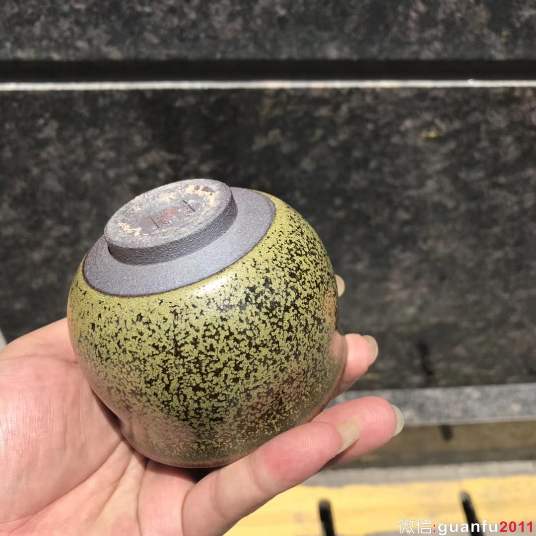 李遠興老師作品:柴燒茶抹綠、完美無瑕精品。