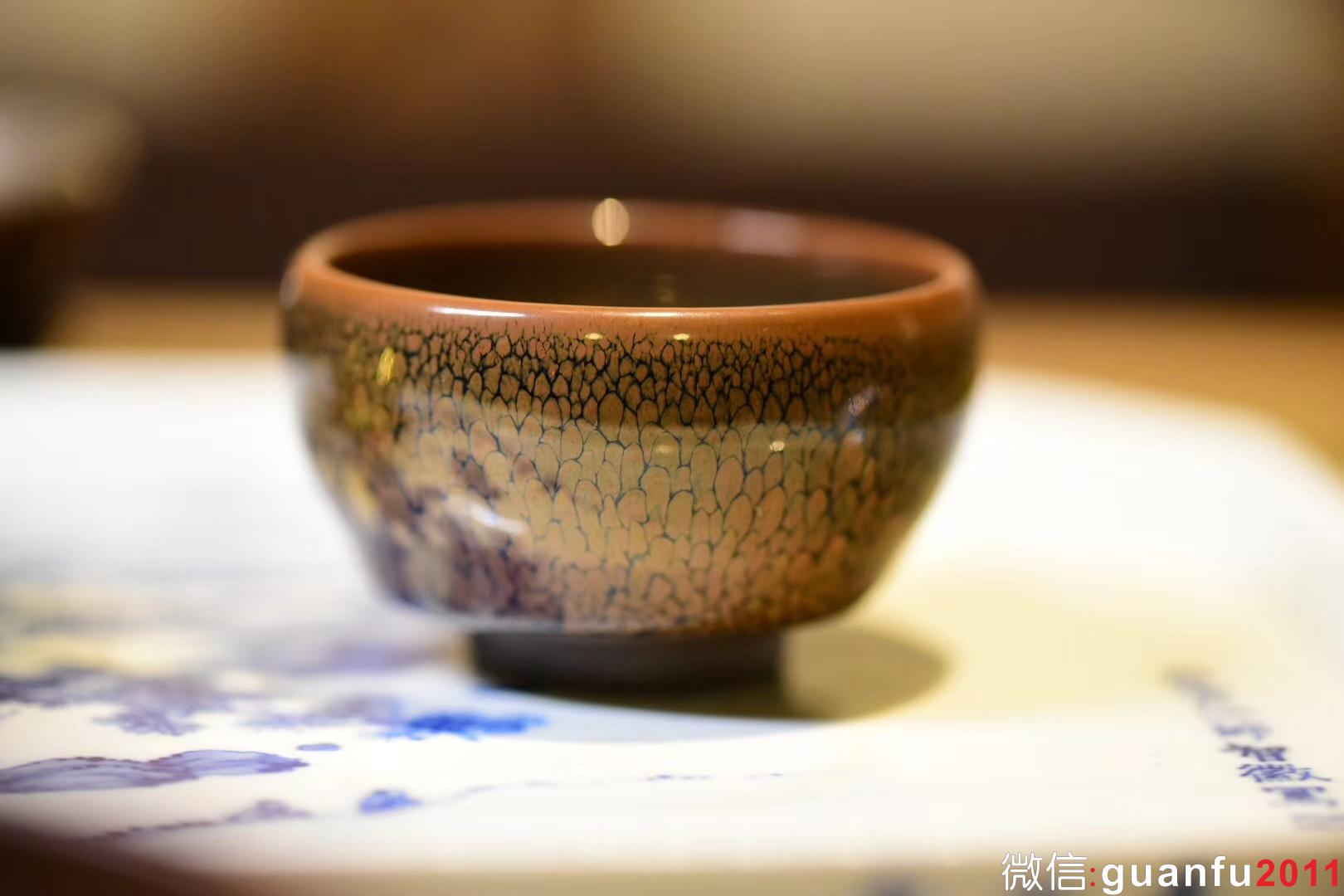 羅漢杯 黃鷓鴣斑精品 口徑8公分 陳大鵬