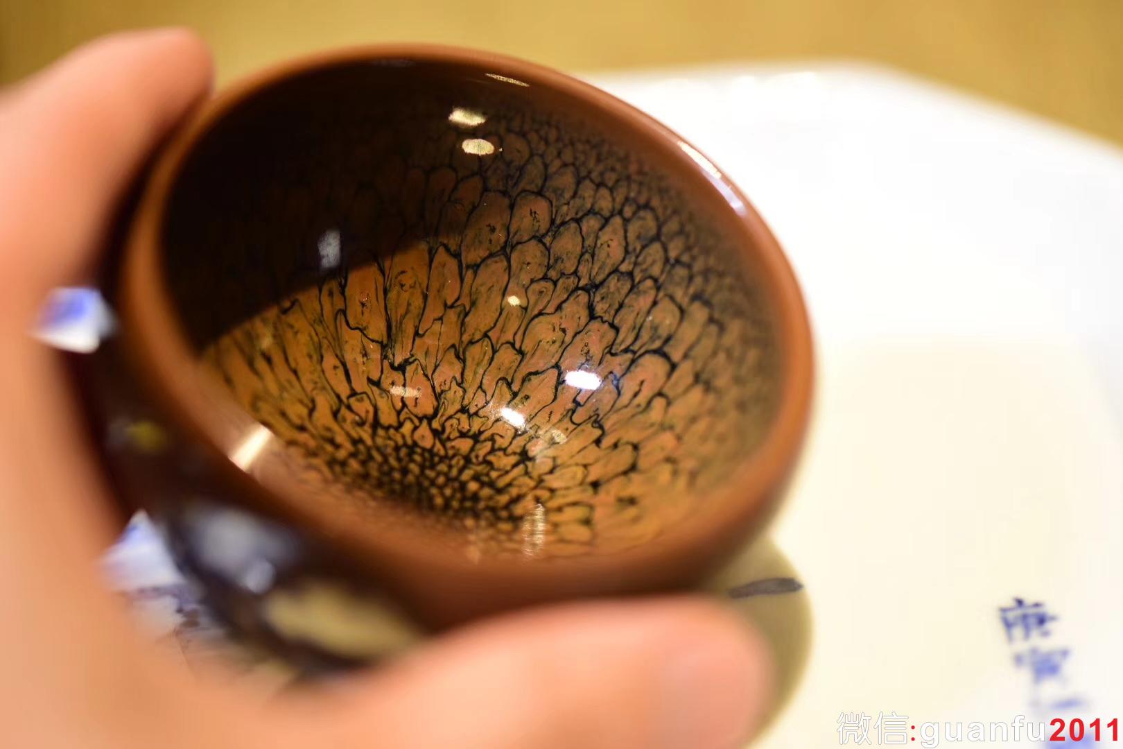 羅漢杯 黃鷓鴣斑精品 口徑8公分 陳大鵬