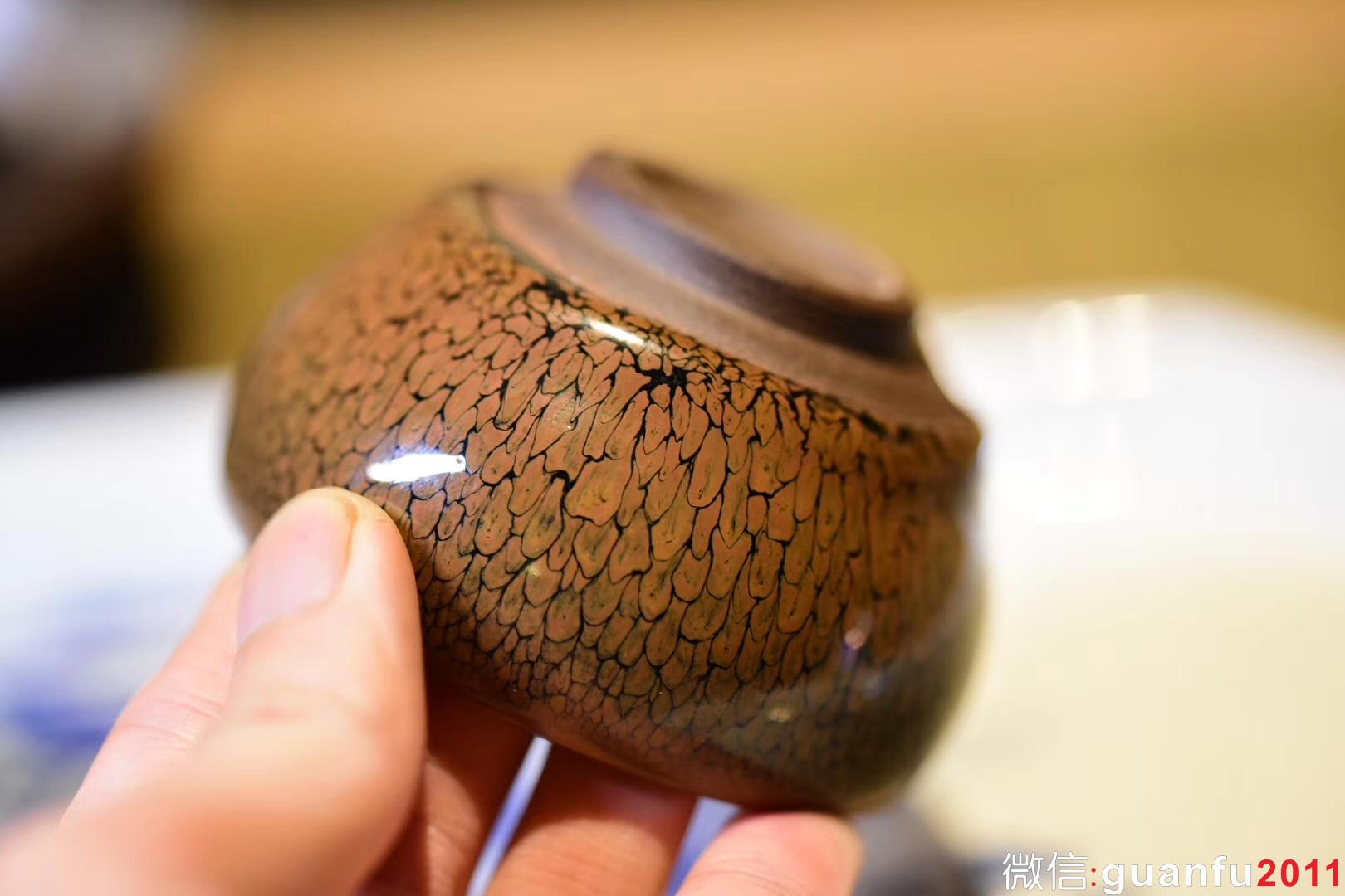 羅漢杯 黃鷓鴣斑精品 口徑8公分 陳大鵬