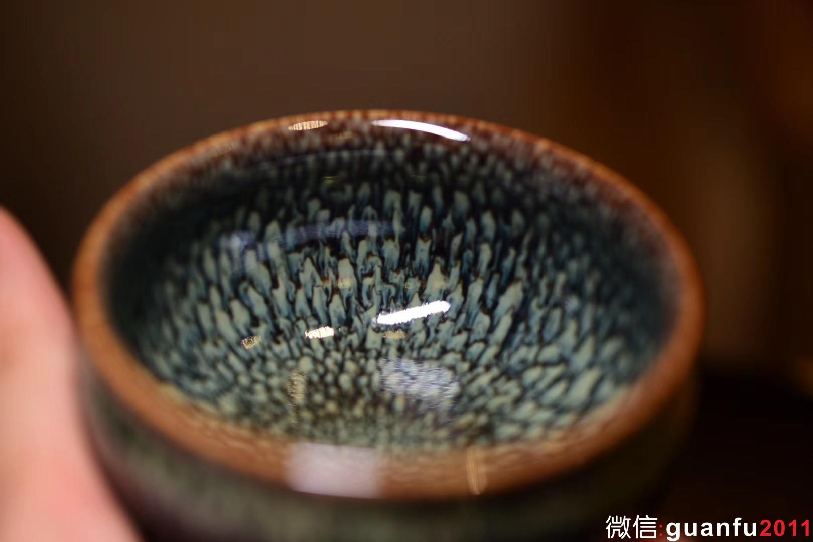 范澤鋒：星月盞 綠鷓鴣斑 （鼓杯）口：9高：5