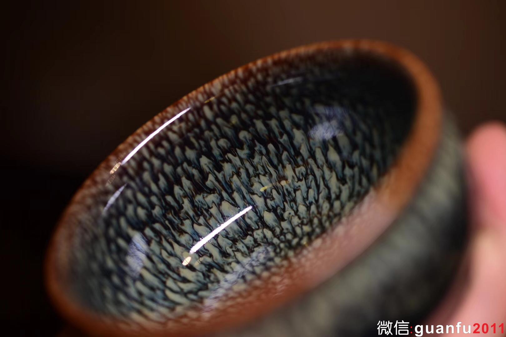 范澤鋒：星月盞 綠鷓鴣斑 （鼓杯）口：9高：5