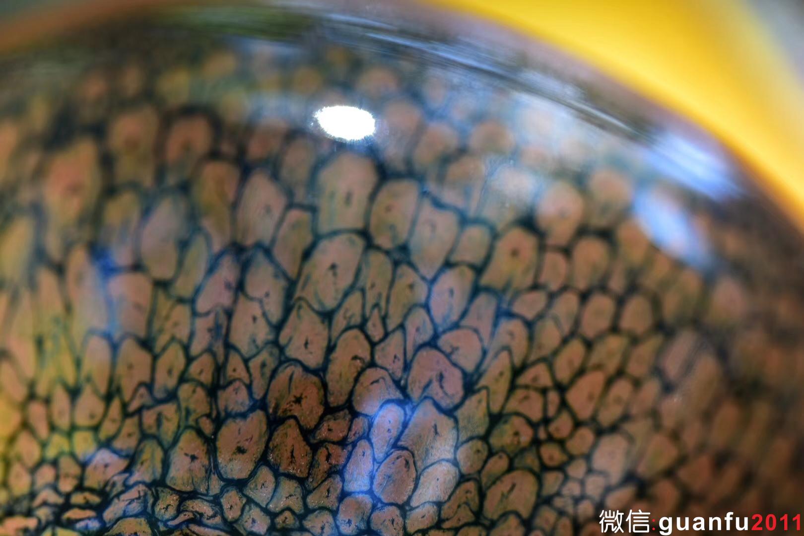 陳大鵬老師 極品斑紋完美無瑕 黃鷓鴣斑茶盞 束口型：9.8公分高5.8公分