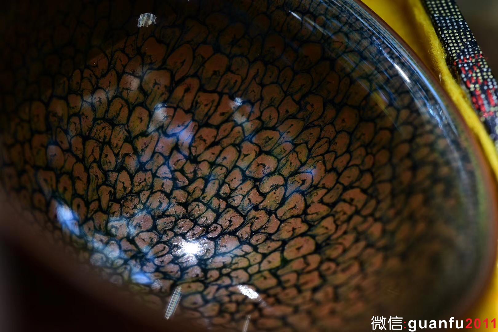 陳大鵬老師 極品斑紋完美無瑕 黃鷓鴣斑茶盞 束口型：9.8公分高5.8公分