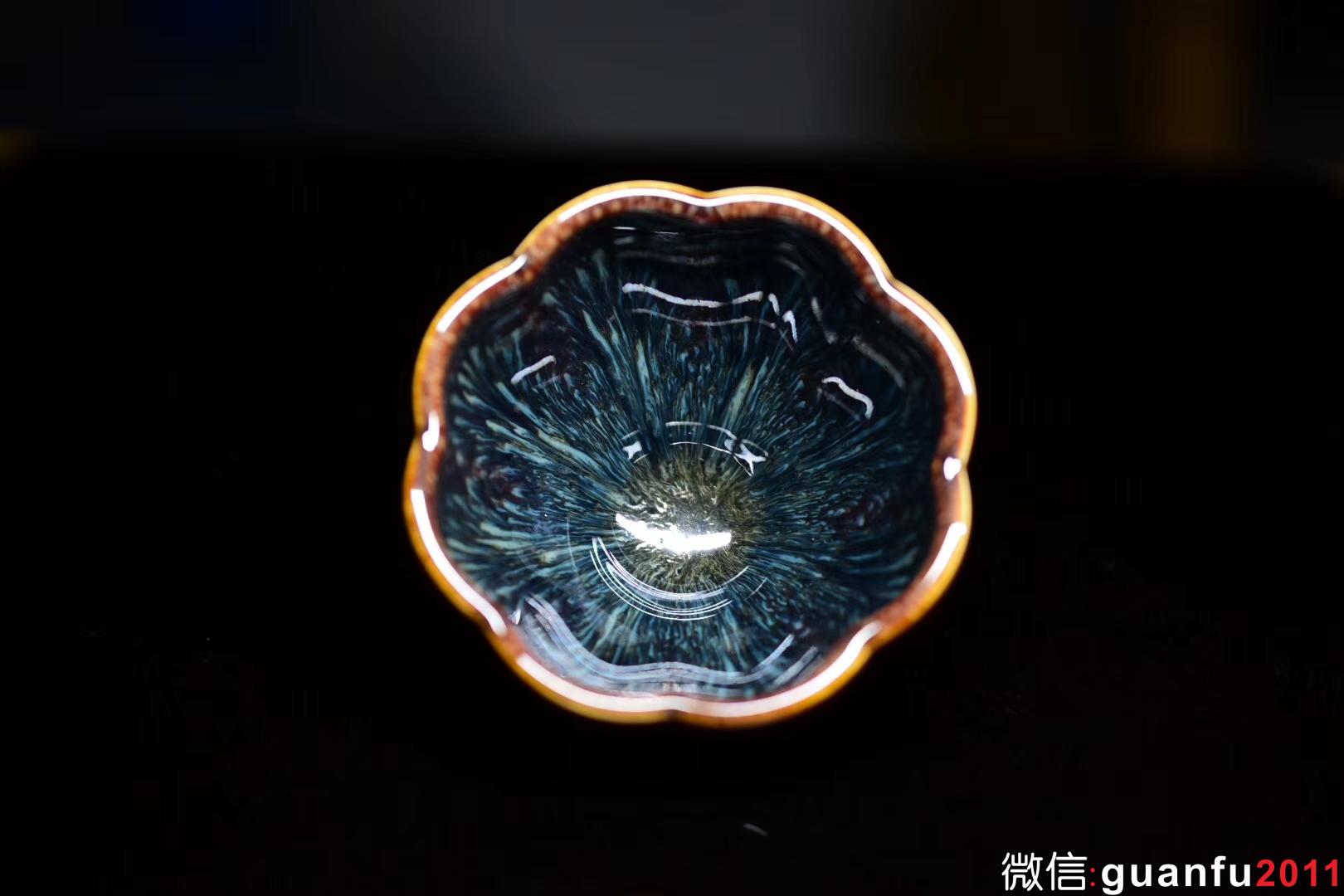 【盈珠】 手捧如花 器型與斑紋的完美演繹 口徑：8.6*4.7公分 范澤鋒老師制