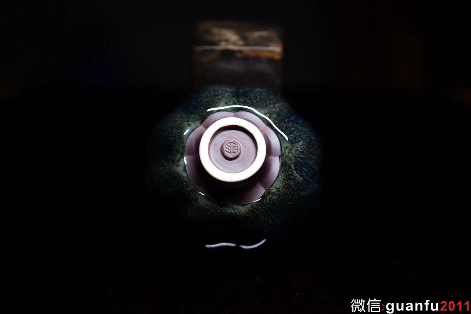 【盈珠】 手捧如花 器型與斑紋的完美演繹 口徑：8.6*4.7公分 范澤鋒老師制