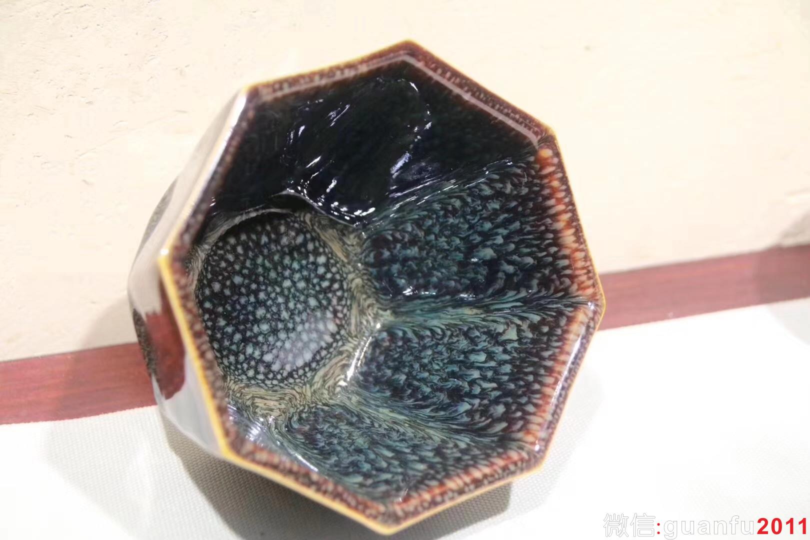 八面玲瓏-范澤鋒制 無暇精品獨(dú)特釉滴 釉滴的美是自然流入 9.7*6.7公分