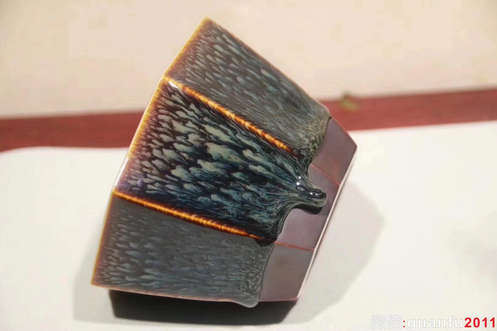 八面玲瓏-范澤鋒制 無暇精品獨(dú)特釉滴 釉滴的美是自然流入 9.7*6.7公分