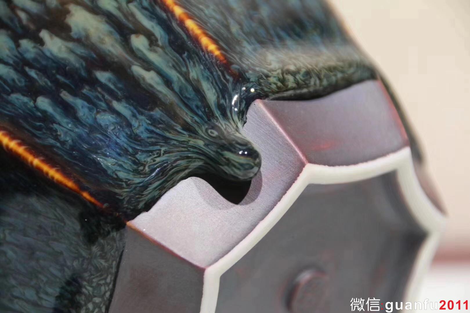 八面玲瓏-范澤鋒制 無暇精品獨(dú)特釉滴 釉滴的美是自然流入 9.7*6.7公分