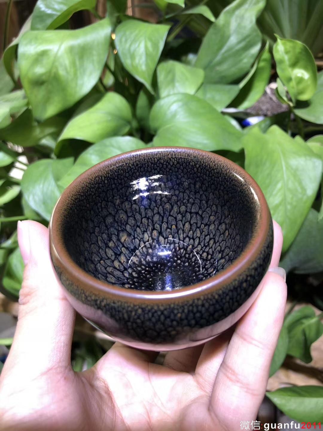 國大師  陳大鵬老師制  斂口鵝蛋杯  綠鷓鴣