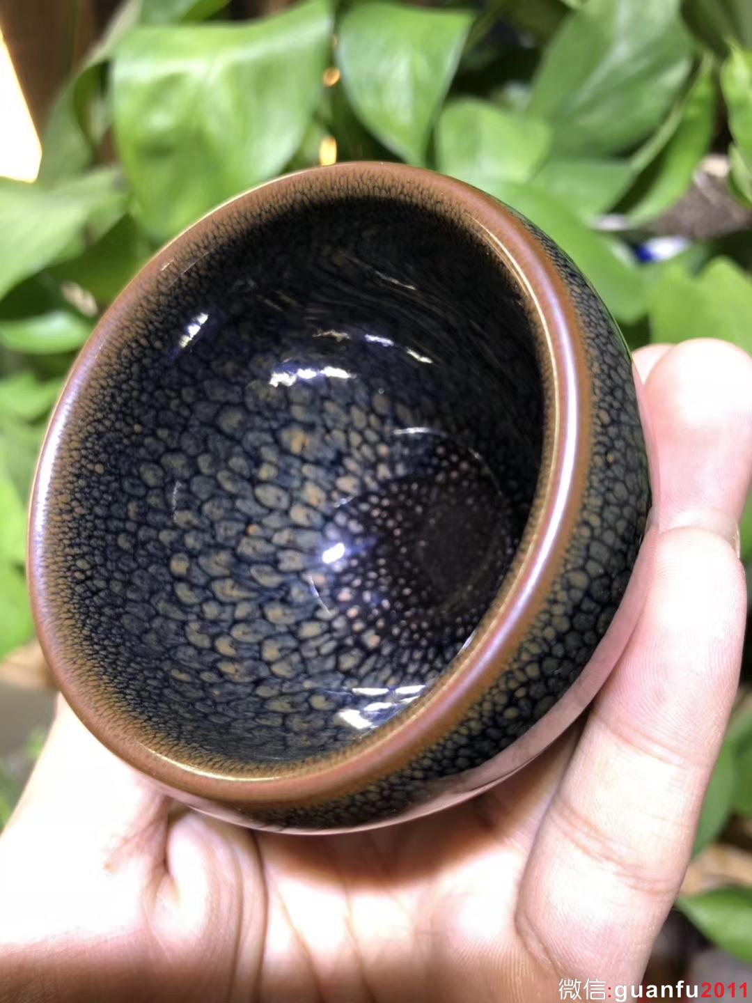 國大師  陳大鵬老師制  斂口鵝蛋杯  綠鷓鴣