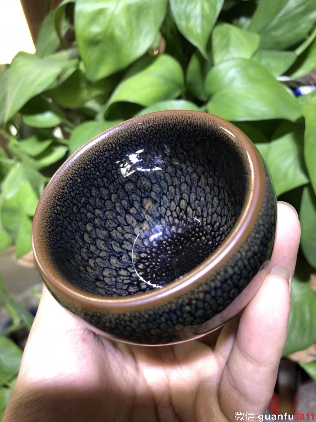 國大師  陳大鵬老師制  斂口鵝蛋杯  綠鷓鴣