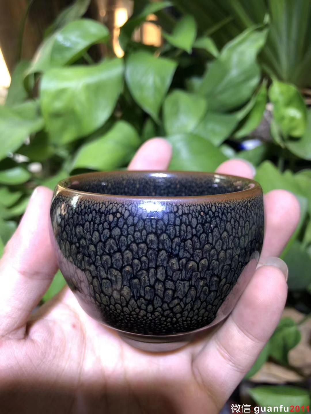 國大師  陳大鵬老師制  斂口鵝蛋杯  綠鷓鴣