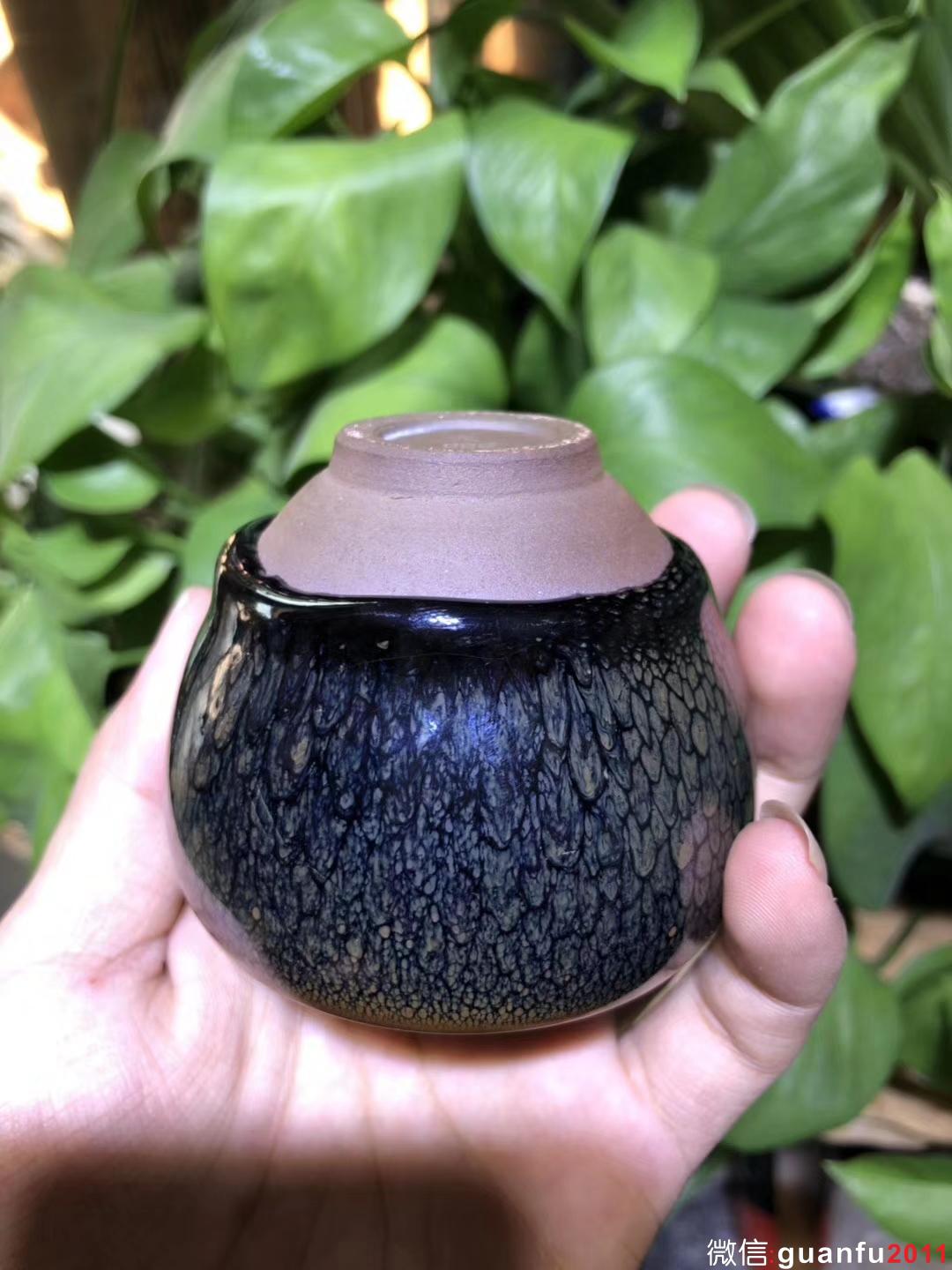 國大師  陳大鵬老師制  斂口鵝蛋杯  綠鷓鴣