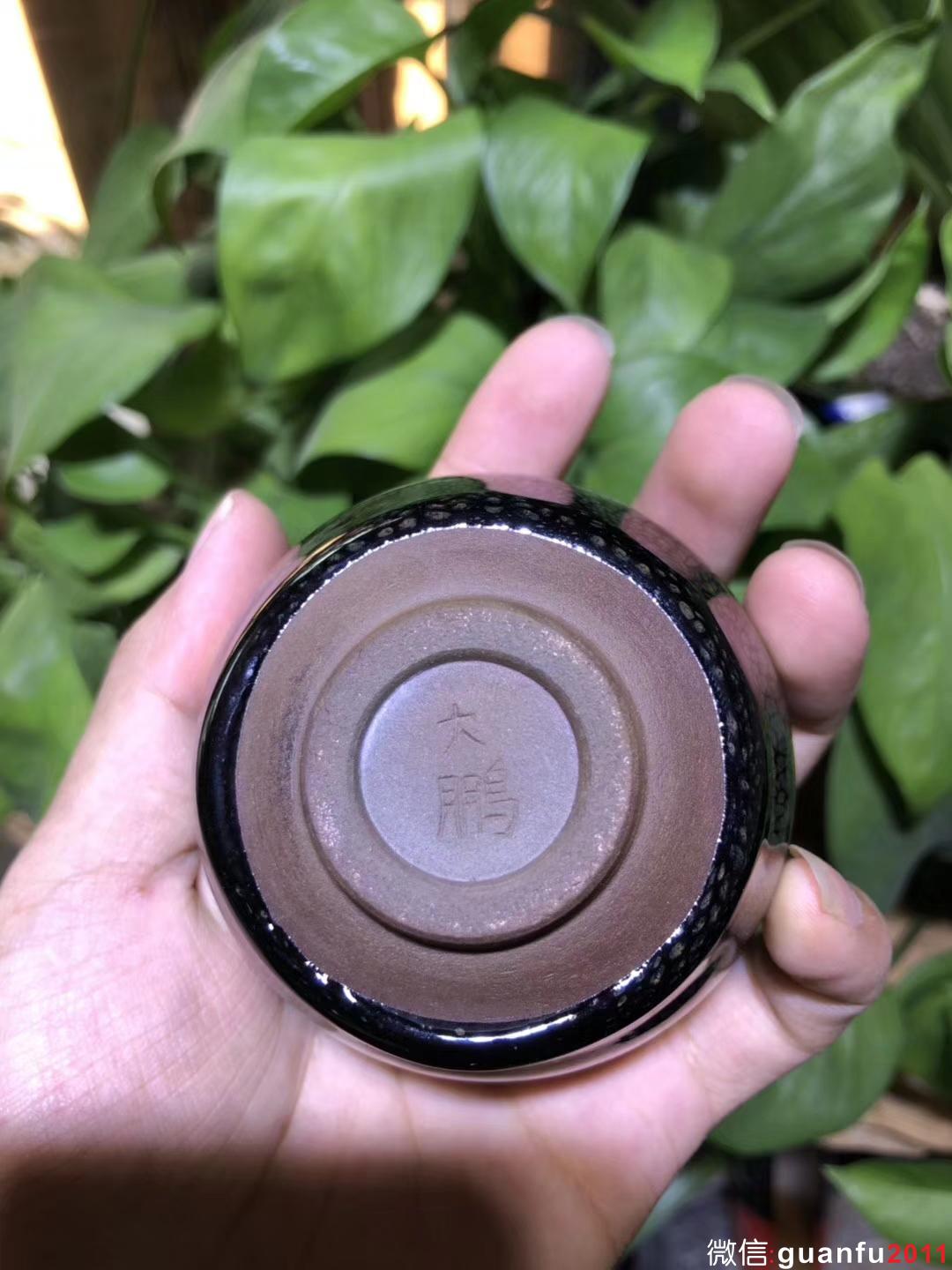 國大師  陳大鵬老師制  斂口鵝蛋杯  綠鷓鴣