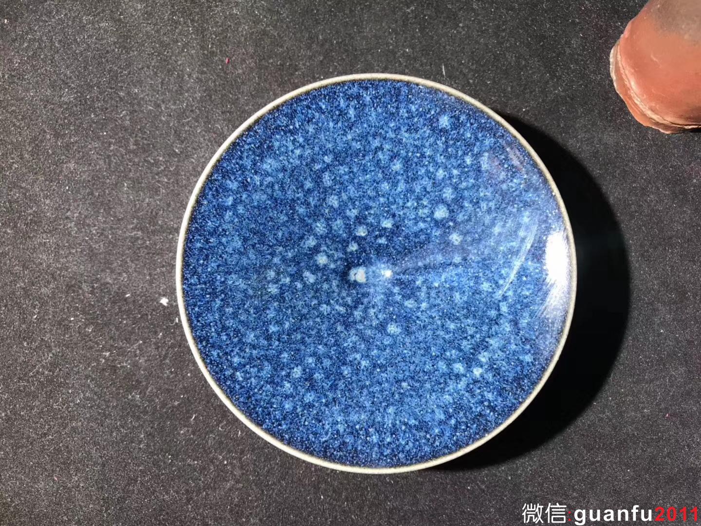 作者：古川剛 老師 作品：蒼滴天目 口徑：9.6cm*3.5cm 產(chǎn)地：日本