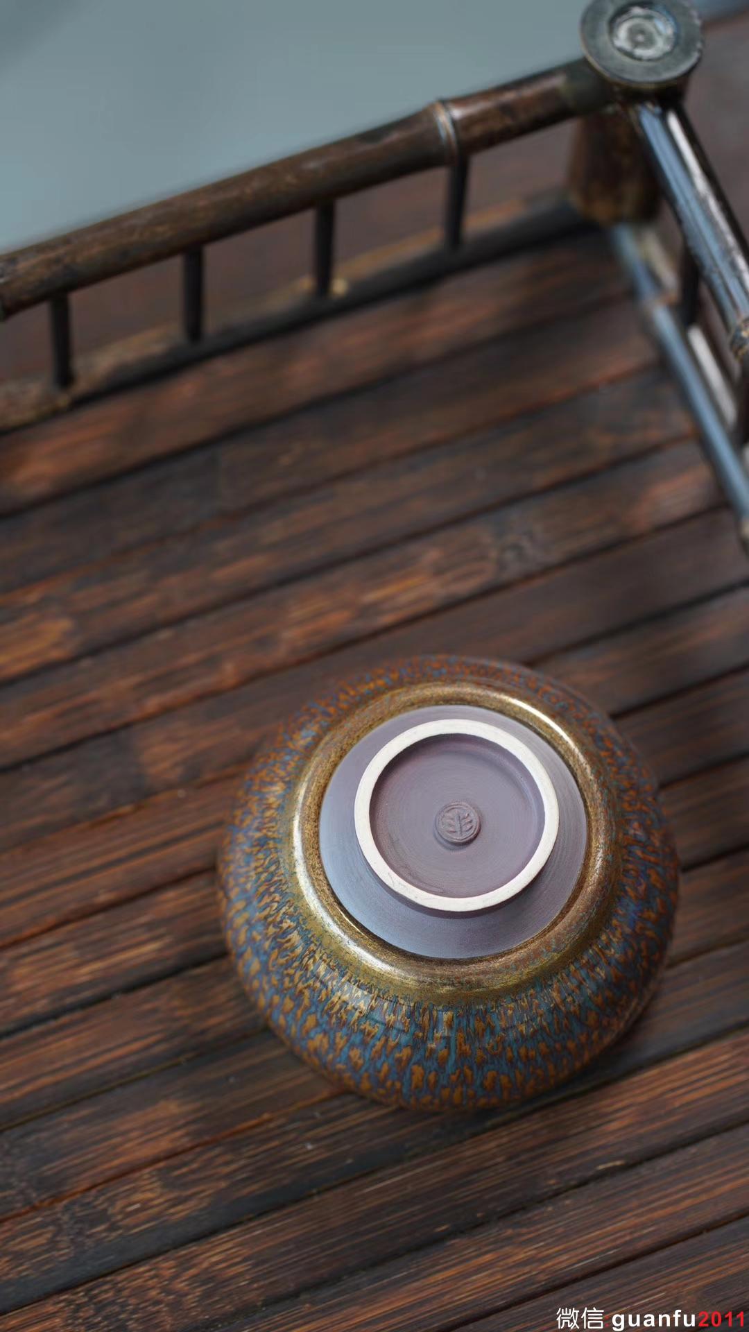 范澤鋒研究員級(jí)高級(jí)工藝美術(shù)大師 金絲玉毫 柿圓型口徑:9～9.5公分高5公分