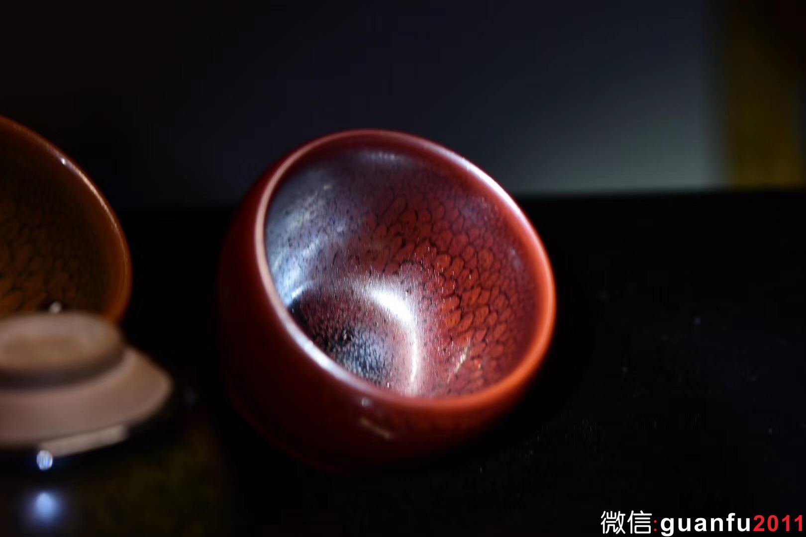 陳大鵬老師 紅鷓鴣斑.黃鷓鴣斑.綠鷓鴣斑 鵝蛋杯型口徑：7.6公分高5.8公分