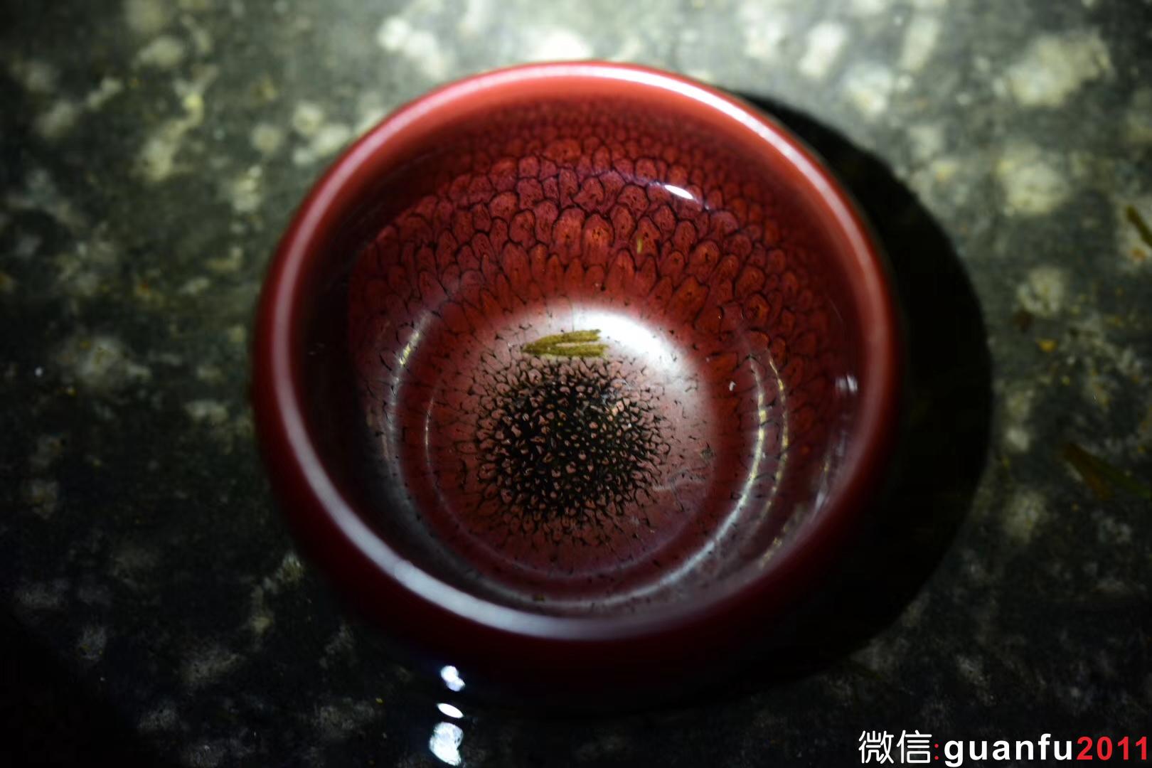 陳大鵬老師 紅鷓鴣斑.黃鷓鴣斑.綠鷓鴣斑 鵝蛋杯型口徑：7.6公分高5.8公分