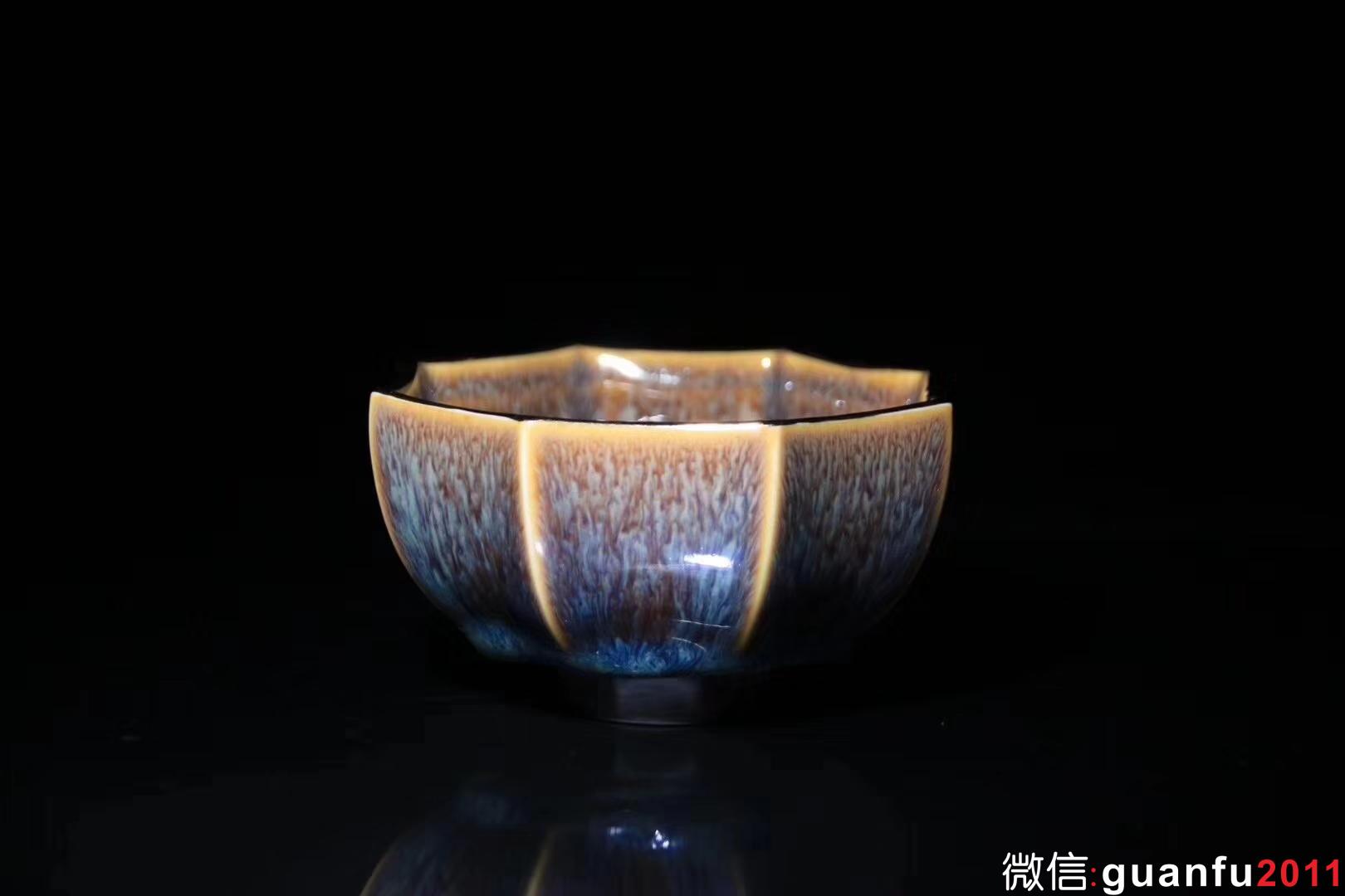 【莊子八則】星月盞 描金口 范澤鋒制 口徑:8.6公分高4.5公分