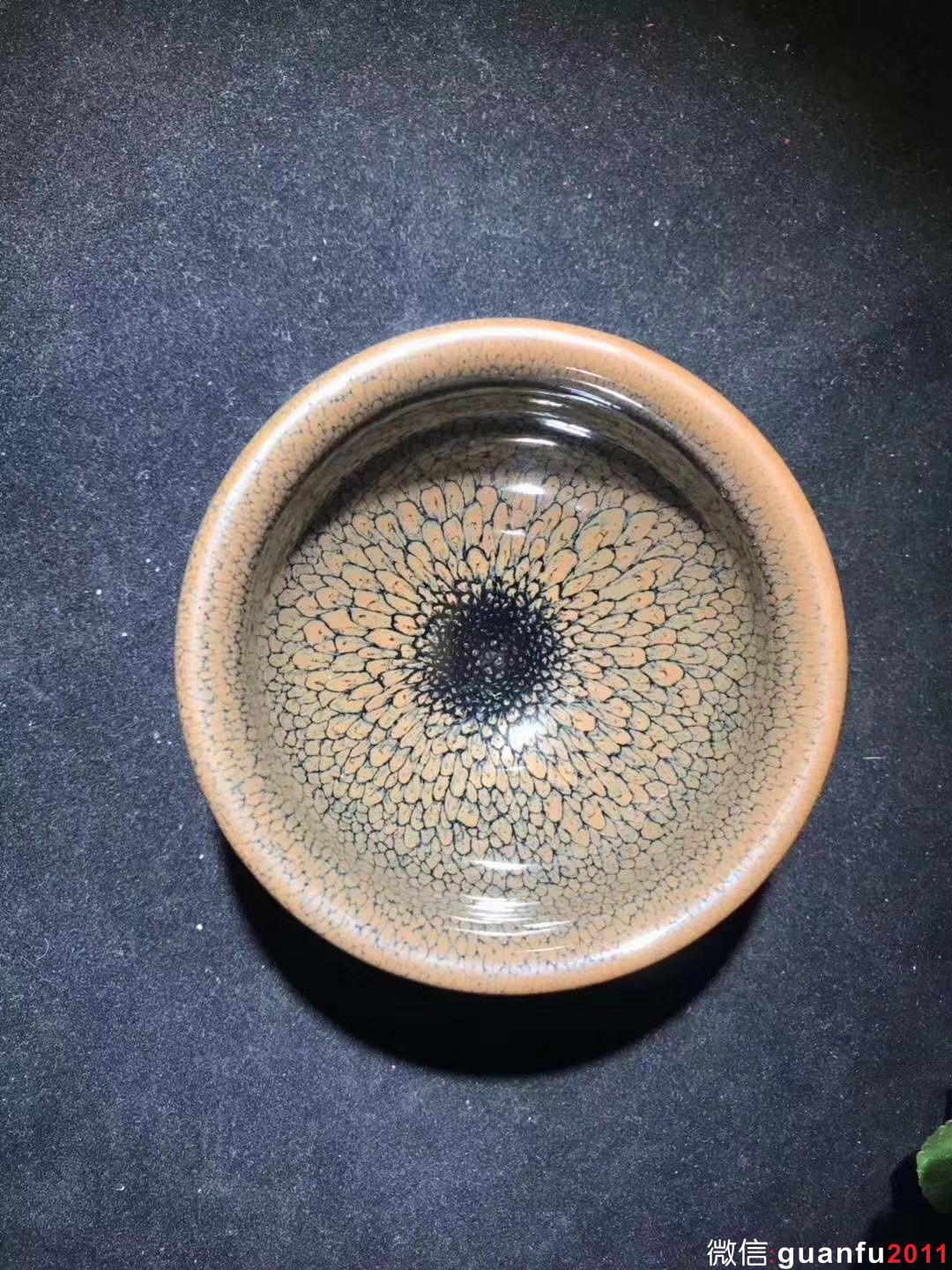 陳大鵬老師 鷓鴣斑 束口 口徑：8.8cm*5.2cm