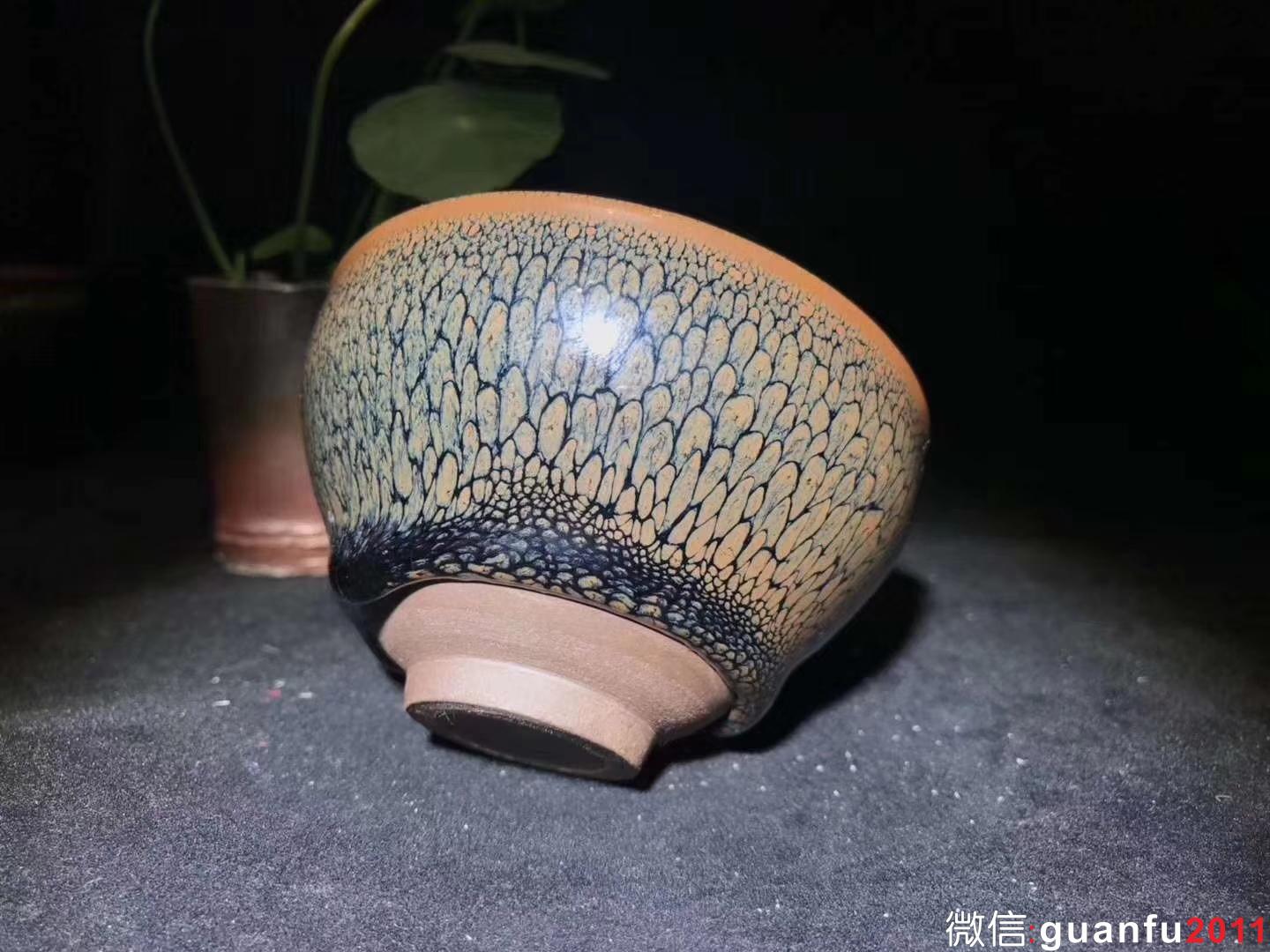 陳大鵬老師 鷓鴣斑 束口 口徑：8.8cm*5.2cm