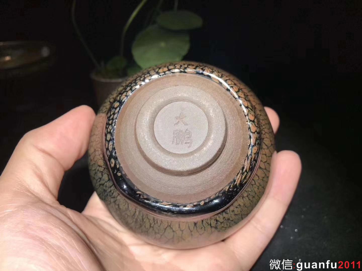 陳大鵬老師 鷓鴣斑 束口 口徑：8.8cm*5.2cm