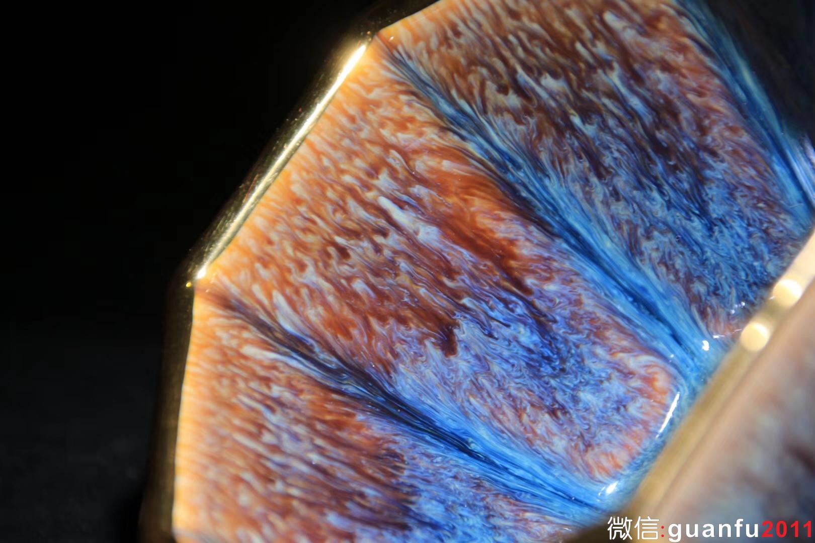 【八面玲瓏】星月盞 描金邊四戶八窗明,玲瓏逼上清. 范澤鋒制口徑:10.8公分高6公分