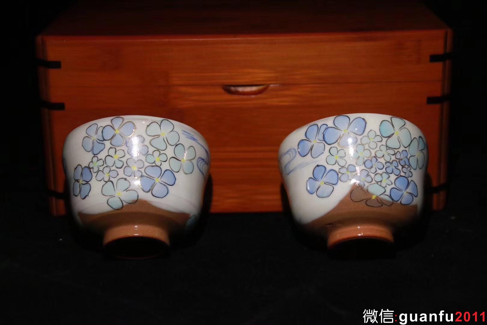 水出勝老師 粉引對杯