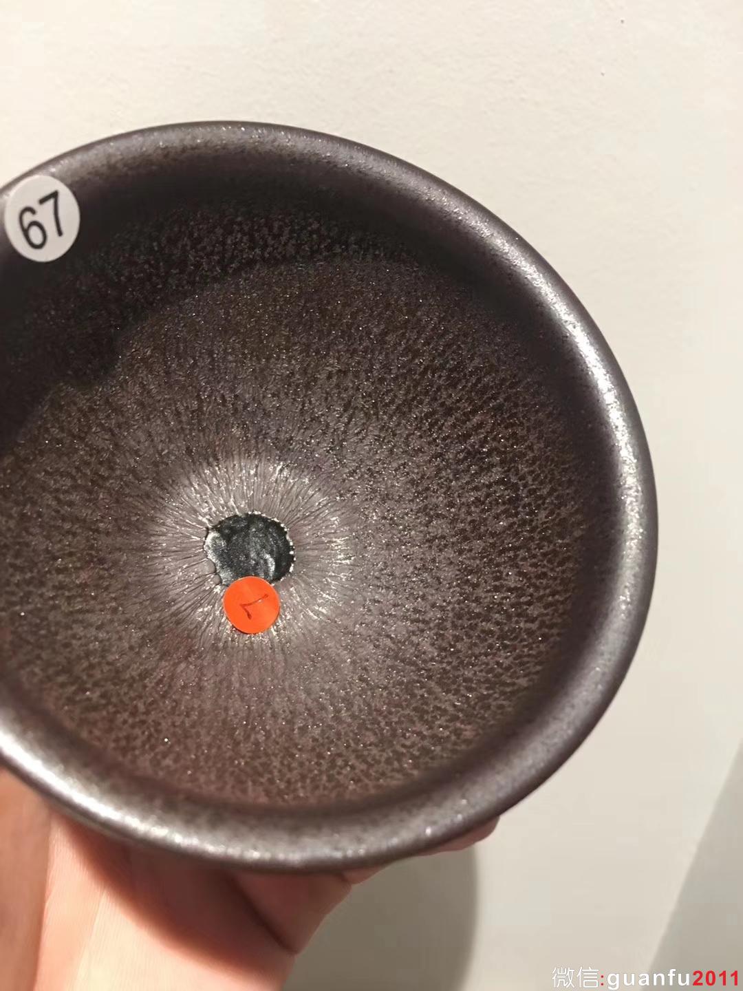 作者：江有庭老師  作品：金花銀蓮天目盞 口徑：9.7 cm*5.3 cm