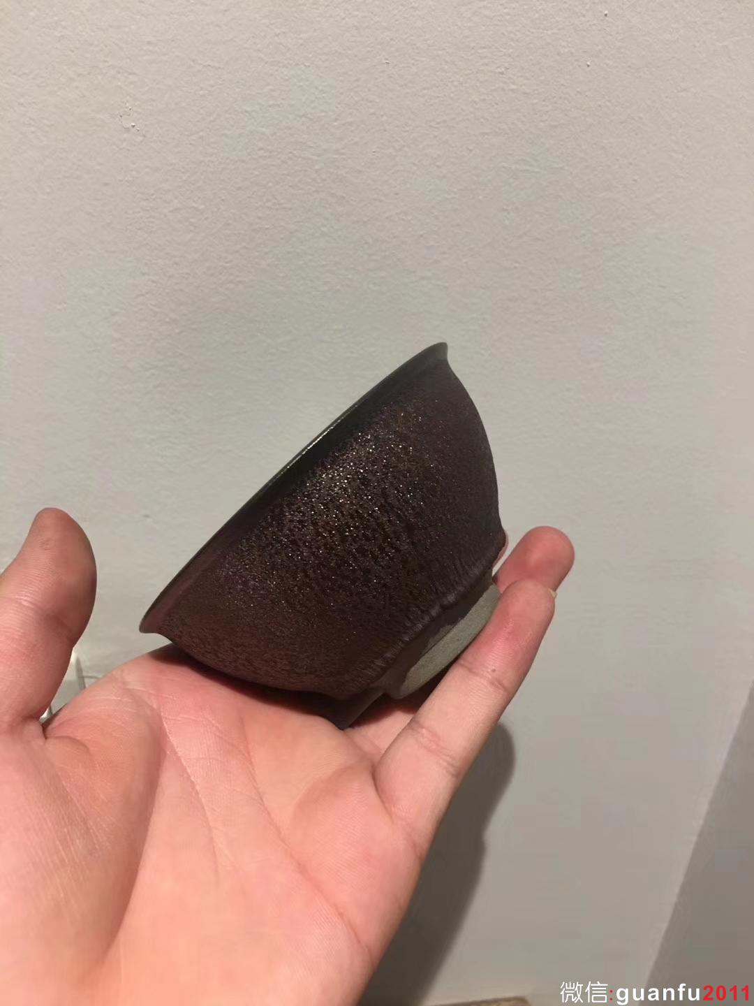 作者：江有庭老師  作品：金花銀蓮天目盞 口徑：9.7 cm*5.3 cm