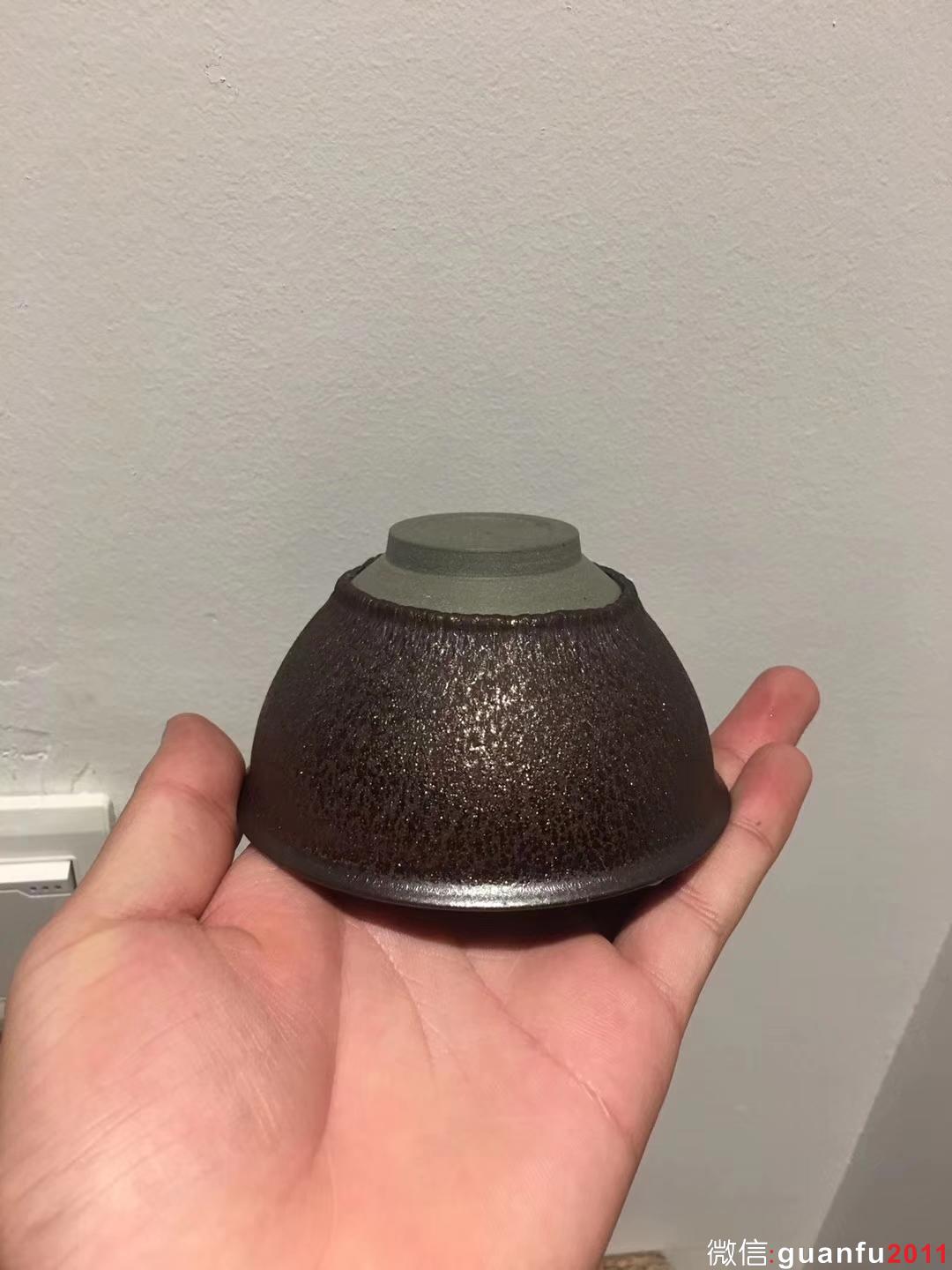 作者：江有庭老師  作品：金花銀蓮天目盞 口徑：9.7 cm*5.3 cm