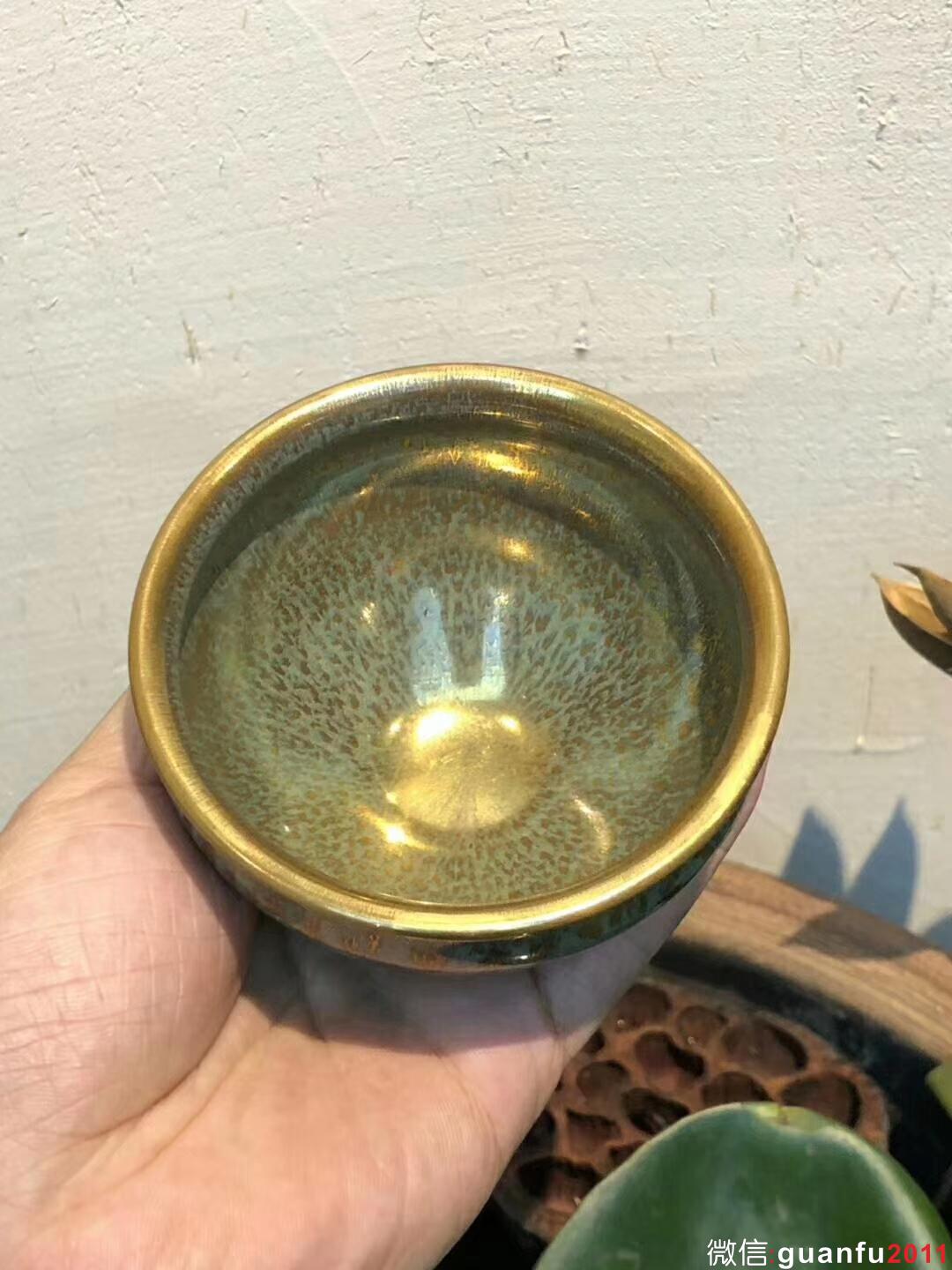 范澤鋒老師：星月盞 （金絲玉毫）（瓷胎） （紫砂眙） 口：9高：5 全稱“國(guó)家級(jí)研究員級(jí)高級(jí)工藝美術(shù)師”