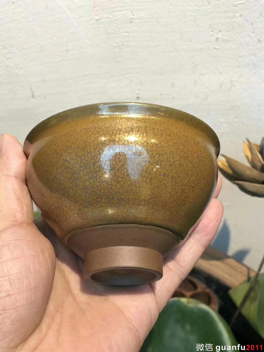 范澤鋒老師：星月盞 （金絲玉毫）（瓷胎） （紫砂眙） 口：9高：5 全稱“國(guó)家級(jí)研究員級(jí)高級(jí)工藝美術(shù)師”