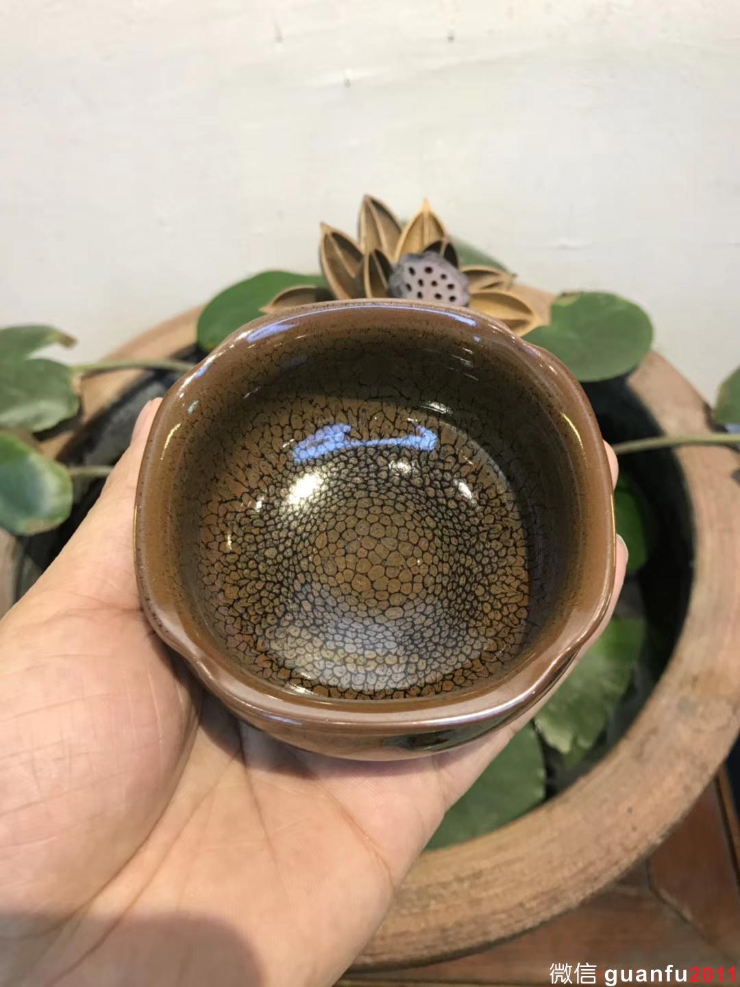 一盞入旋 生生不息 四方 鷓鴣斑 陳葉琦制 8.5×5.7cm