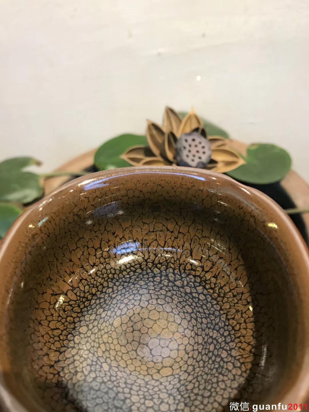 一盞入旋 生生不息 四方 鷓鴣斑 陳葉琦制 8.5×5.7cm