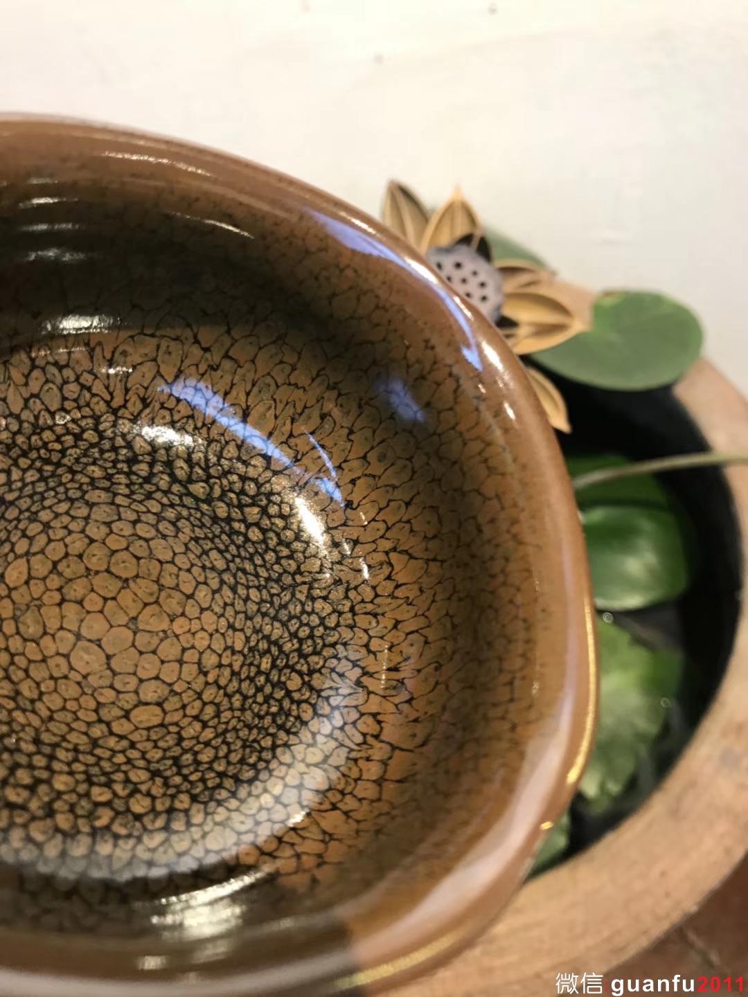 一盞入旋 生生不息 四方 鷓鴣斑 陳葉琦制 8.5×5.7cm